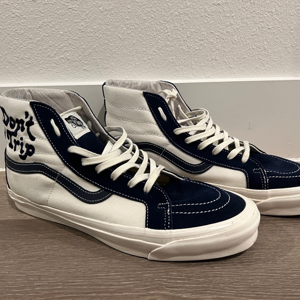 Limited Edition - Vans Men's Navy/White High-Top Sneakers - Fresh & Easy Collab